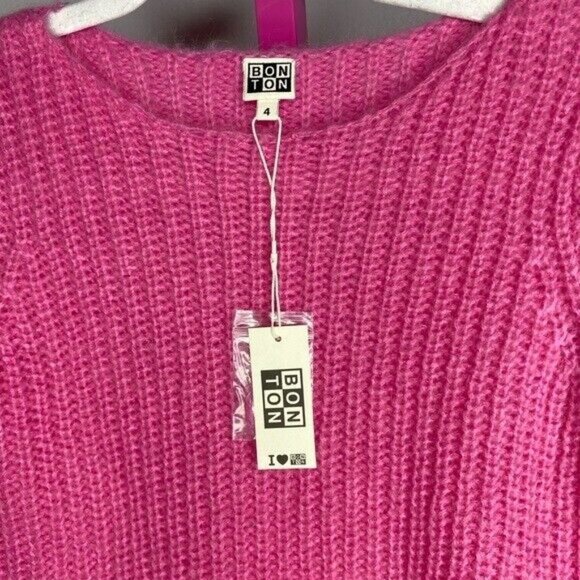 NWT Bonton Girls Rose Chacha Fine KnitSweater - Picture 3 of 6